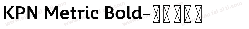 KPN Metric Bold字体转换